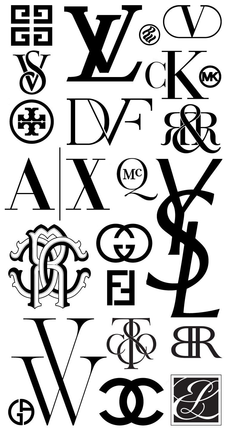Brand Pattern Stencils Set Givenchy, Louis Vuitton, Gucci