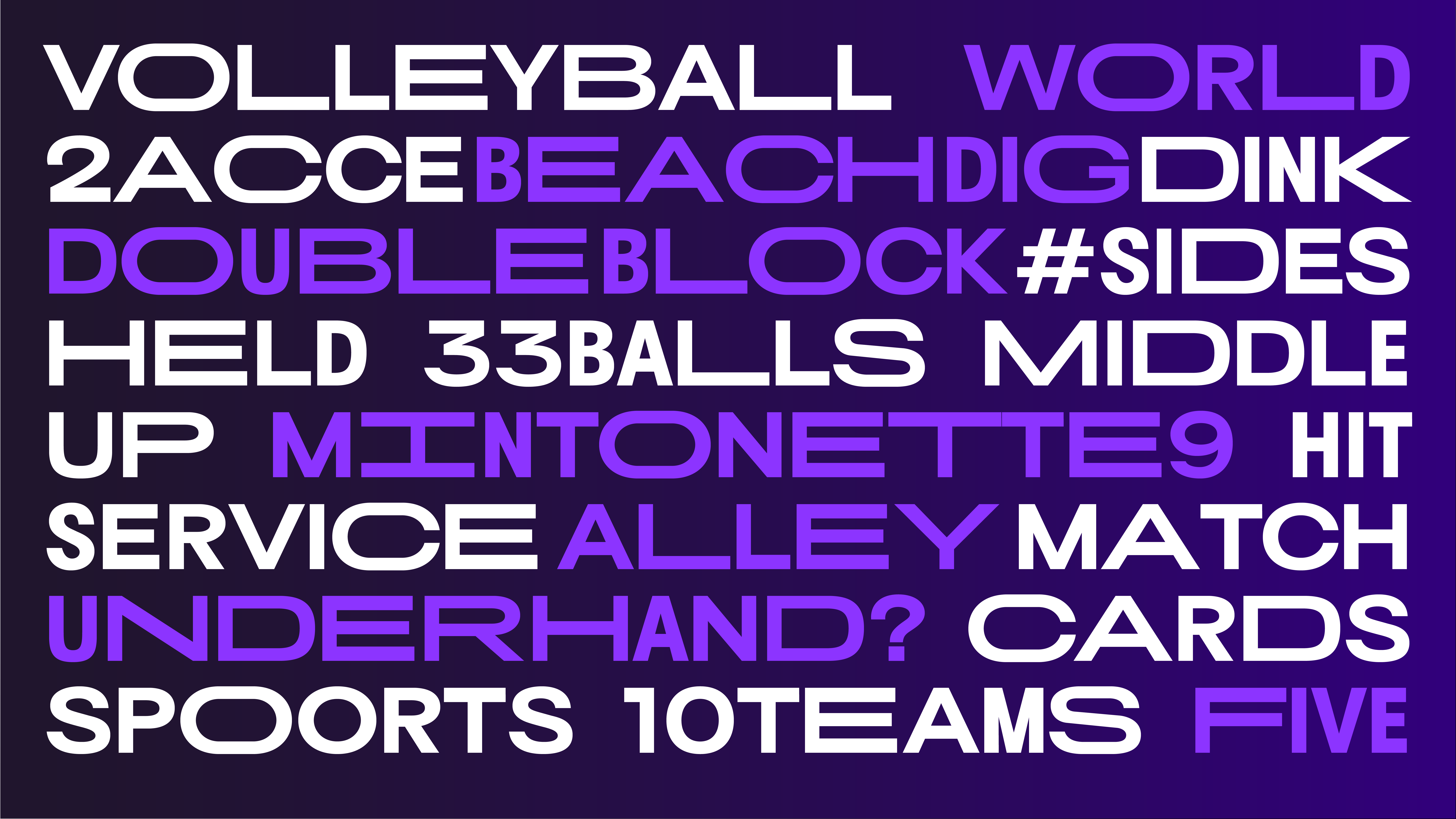Custom Font Design for Volleyball World — Ogilvy Lab