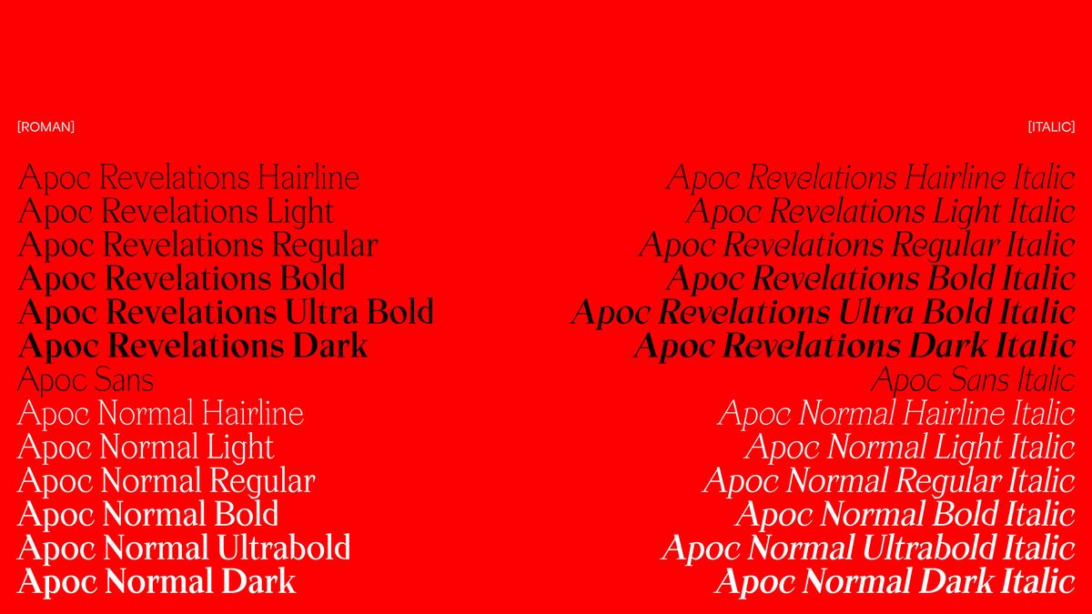 Apoc - The font family that defines a whole style